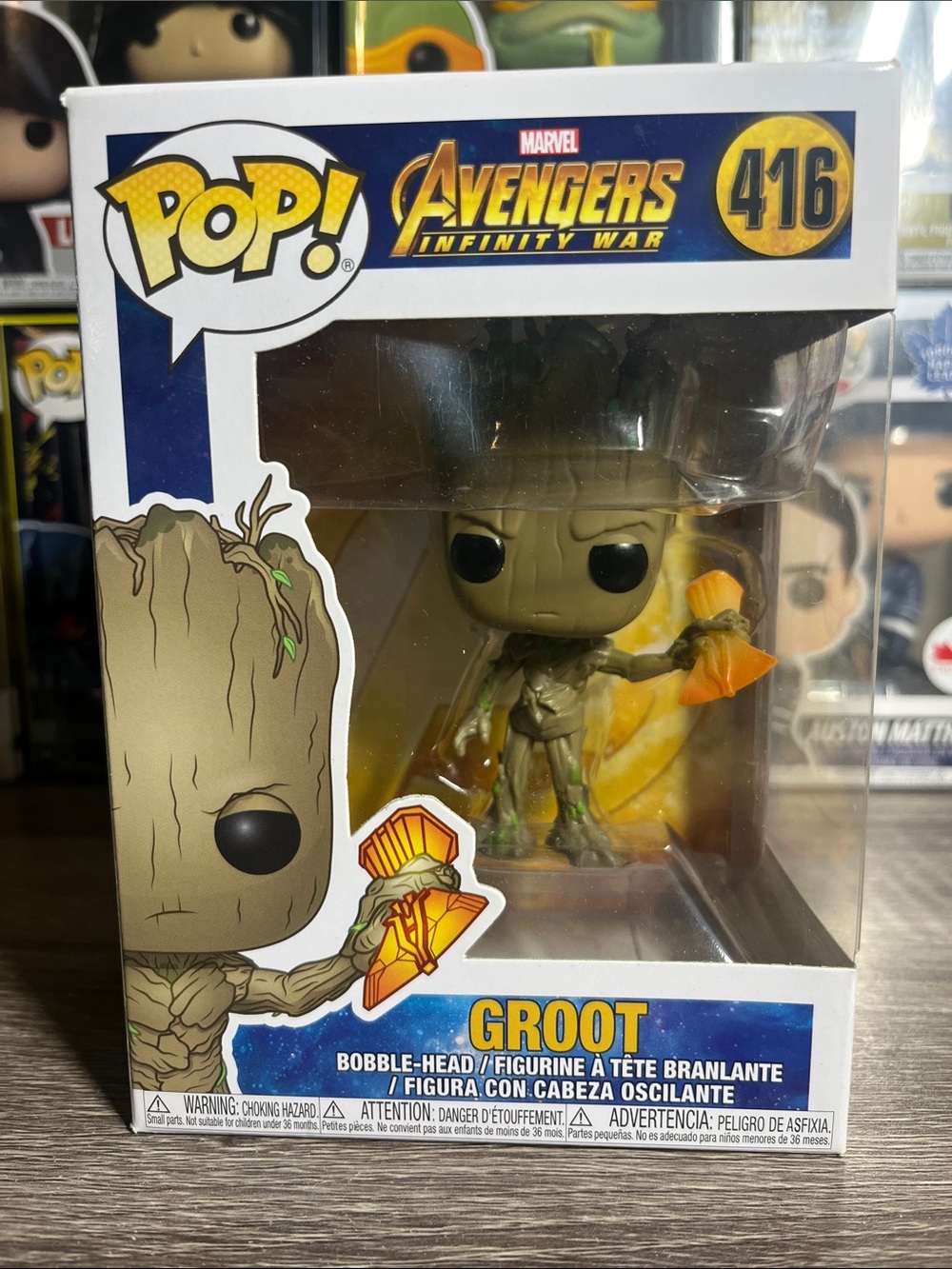 Funko Groot Pop! Vinyl with Orange Infinity Stone Accents